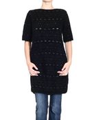 Iceberg Short Sleeve Mohair Wool Lurex Dress - Lyst