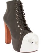 Jeffrey Campbell Lita Laceup Bootie - Lyst