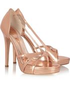 McQ by Alexander McQueen Mirrored Leather Sandals - Lyst