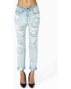 Nasty Gal All Torn Up Boyfriend Jeans - Lyst