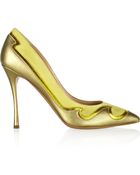 Nicholas Kirkwood Metallic Leather and Suede Pumps - Lyst