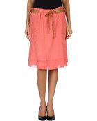 Gold Case Knee Length Skirt - Lyst