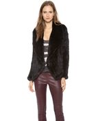 June Rabbit Fur Coat - Lyst