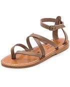 K. Jacques Epicure Crisscross Sandals - Pul Taupe - Lyst