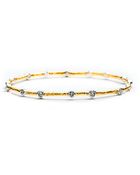 Alexis Bittar Crystal Studded Lace Bangle Gold - Lyst