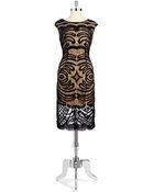 Alexia Admor Open Knit Dress With Scalloped Hemline - Lyst