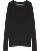 Enza Costa Cashmere Round Neck Long Sleeve Sweater - Lyst