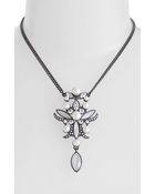 Givenchy Glass Pearl Crystal Pendant Necklace - Lyst