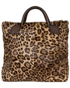 Jas MB Leopard Print Pony Tote with Leather Handles - Lyst