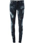 Ralph Lauren Bleached Skinny Jeans - Lyst