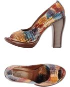 Rocco P Courts With Open Toe - Lyst