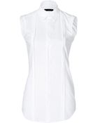 DSquared² Cotton Sleeveless Pleated Front Shirt - Lyst