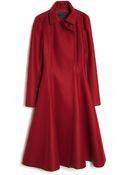 Lanvin Flare Skirt Coat - Lyst