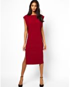 Asos Tabbard Midi Dress - Lyst