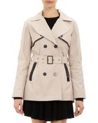 Barneys New York Double-Breasted Trench Coat - Lyst