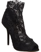 Dolce & Gabbana Lace Bootie - Lyst