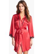 In Bloom By Jonquil Lace Trim Robe - Lyst