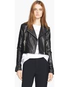 J Brand Aiah Leather Crop Jacket - Lyst