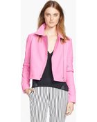 J Brand Aiah Leather Crop Jacket - Lyst