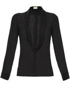 Saint Laurent Sheer Silk Blouse - Lyst