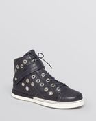 Stuart Weitzman Lace Up High Top Sneakers - Cyclist - Lyst