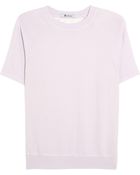 T By Alexander Wang Sheer-Paneled Cotton-Blend Top - Lyst