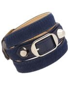 Balenciaga Ponyhair Arena Classic Double Tour Bracelet - Lyst