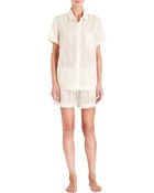 Sea Eyelet Pajama Top - Lyst
