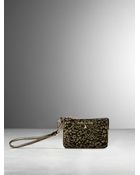 Patrizia Pepe Clutch Bag In Gold Lamé Fabric - Lyst