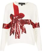 Topshop Petite Sequin Present Jumper - Lyst
