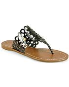 Tory Burch Davy Flat Thong Sandal - Lyst