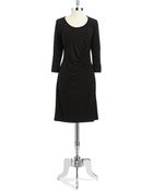 Calvin Klein A Line Dress With Side Ruched Detail - Lyst