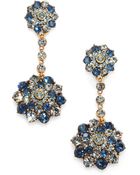 Oscar de la Renta Swarovski Crystal Clipon Drop Earrings - Lyst