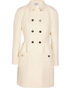 Valentino Double breasted Wool and Silk blend Coat - Lyst