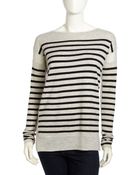 Vince Striped Cashmere Boatneck Sweater - Lyst