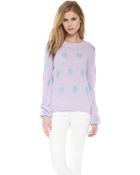 Wildfox Polka Dot It Sweater - Lyst