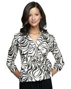 Alex Evenings Swirl Wrap Jacket - Lyst