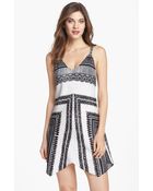 Oscar de la Renta Diamond Dots Chemise - Lyst