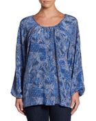 Rachel Zoe Terri Printed Silk Blouse - Lyst