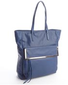 Kelsi Dagger Blue Leather 'Arielle' Snap Closure Tote - Lyst