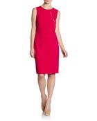 Calvin Klein Diagonal Zip Sleeveless Dress - Lyst
