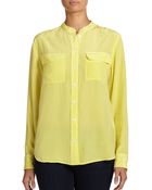 Equipment Arrow Print Silk Blouse - Lyst