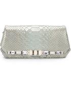 Judith Leiber Luiza Python Motherofpearl Clutch - Lyst