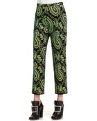 Marc Jacobs Satin-Back Jacquard Pants - Lyst