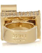 Mawi Goldplated Swarovski Crystal Ring - Lyst