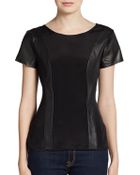 Sachin & Babi Raina Paneled Leather Top - Lyst