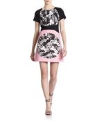 Tibi Arel Floralprint Colorblock Dress - Lyst