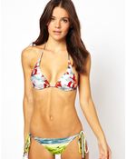 We Are Handsome Flamingo Print String Bikini Set - Lyst