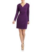 Zac Zac Posen Seamed V-Neck Jersey Dress - Lyst
