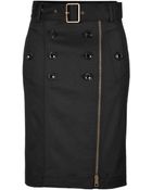 Burberry Brit Stretch Cotton Pencil Skirt - Lyst